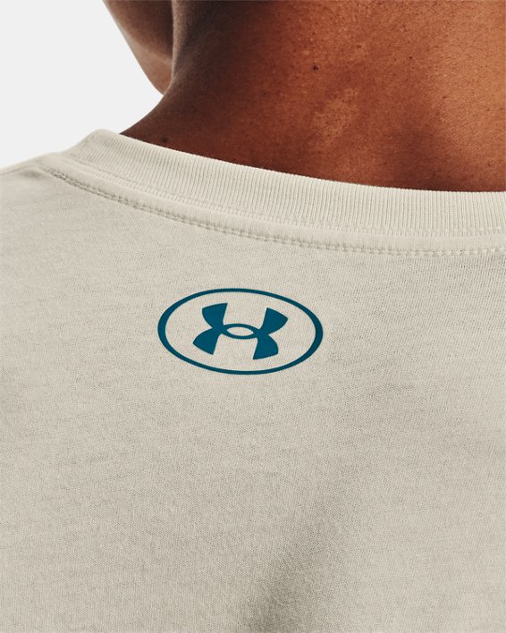 Men's UA Basketball Logo Short Sleeve, Brown, pdpMainDesktop image number 3